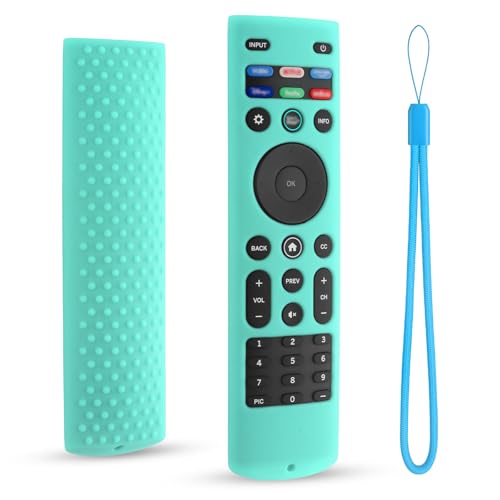 Silicone Remote Control Cover for Vizio XRT140, Protective Case for Vizio Smart TV Remote with Lanyard, Anti-Slip (Mint) - color: Mint