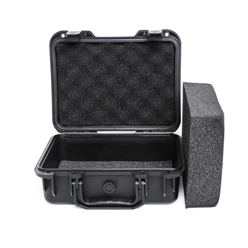 11in Waterproof Hard Case with DIY Customizable Foam Insert (10 x 7 x 3.5in Interior) - color: Black-11in