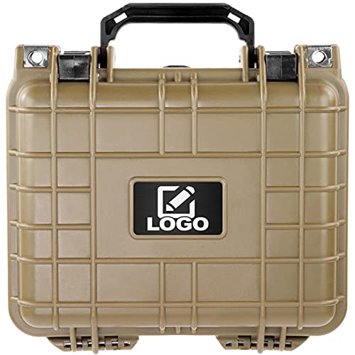 Eylar Small 10.62" Deep Gear, Equipment, Hard Camera Case with Custom Logo Plate, Waterproof with Foam TSA Standards (Tan) - color: Tan