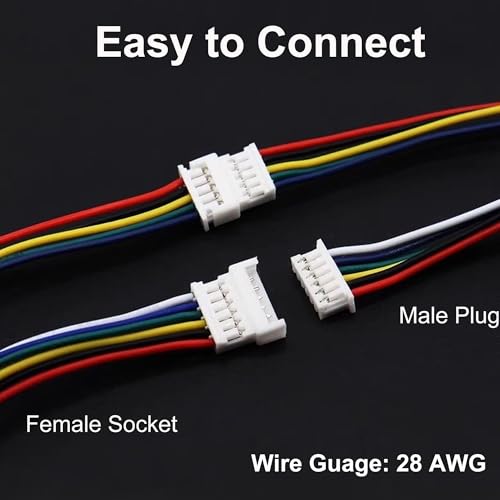 360PCS JST MX 1.25MM Connector Assortment Kit, 1.25MM Pitch Male and Female Housing Connectors, 2/3/4/5 Pin Housing Adapter Plug Terminal
