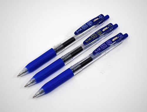 Zebra Pen SARASA Clip Retractable Gel Pen, Blue Ink, 0.5mm, 12-Pack - color: Blue