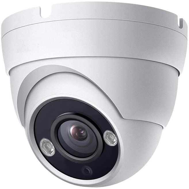Real HD 5MP Analog Coax Dome TVI CVI CCTV Surveillance Security Camera, 2.8mm 100° Wide Viewing Angle, 65ft IR Night Vision, Outdoor, Full Metal Housing, ONLY Compatible with 5MP and 8MP DVR