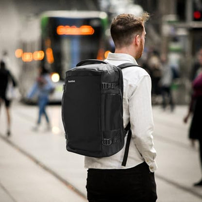 tomtoc Travel Backpack 40L, TSA Carry On Bag Flight Approved, PFAS Free - color: Black, size: 40L
