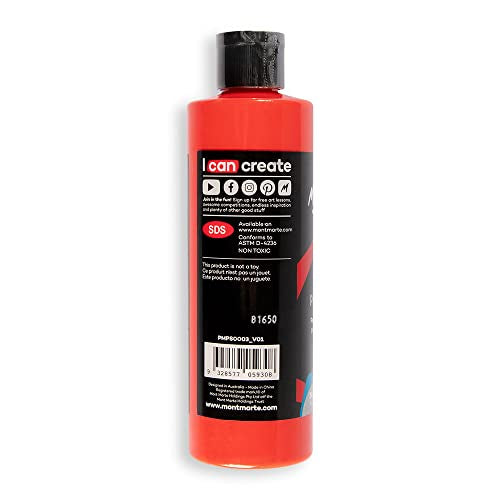 Mont Marte SuperCell Pouring Paint 240ml - Cadmium Red - color: Cadmium Red