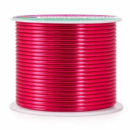 Mandala Crafts 13 Gauge Raspberry Anodized Aluminum Craft Wire, 60 FT - color: Raspberry, size: 13 Gauge