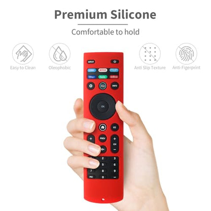 Silicone Remote Control Cover for Vizio XRT140, Protective Case for Vizio Smart TV Remote with Lanyard, Anti-Slip (Glowgreen) - color: Glowgreen