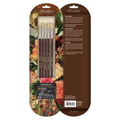 Silver Brush Limited Silverstone Alla Prima Oil Paintbrush Set, 5pc