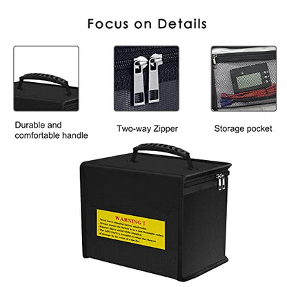 Lipo Bag Fireproof Explosionproof Lipo Battery Bag Divider Large Capacity