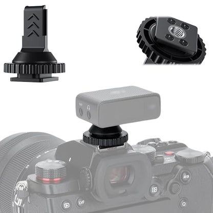 JJC Anti-Slip Cold Shoe Mount Adapter for DJI Mic 1 Receiver,with 1/4"-20 - size: for DJI Mic1 Only