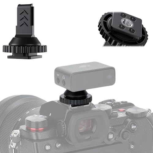 JJC Anti-Slip Cold Shoe Mount Adapter for DJI Mic 1 Receiver,with 1/4"-20 - size: for DJI Mic1 Only
