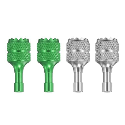 MECCANIXITY 2 Set Aluminum Controller Stick, Replacement Joystick Remote Controller Joystick Stick for Mini4 Pro Air3S Drone Remote Accessories, Green/Silver - color: Green/Silver