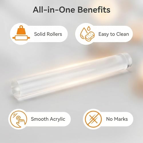 Basic Polymer Clay Tools, Acrylic Clay Roller Pin, Protect Fingers Polymer Clay Cutting Tools, Clear Rectangle Sheet Press Board Wire Texture Set Needle Detail Modelling Supplies -Starter Kit - size: 11