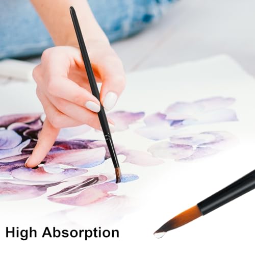 Watercolor Brushes FENORKEY 12Pcs Round for Watercolor, Acrylic, Gouache & Ink
