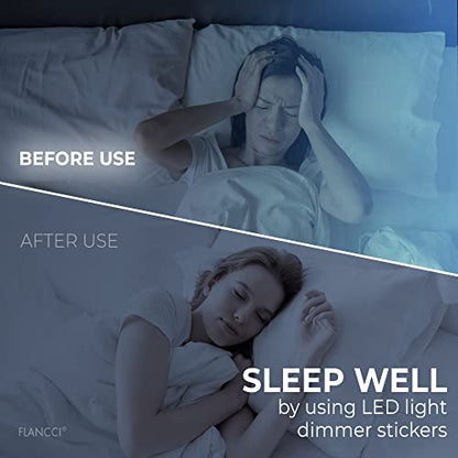 FLANCCI LED Light Dimming Stickers, Light Dimming Stickers, (2 Sheets) Dimming Sheets (6 Sheets 100%) - size: 6 SHEETS 100%