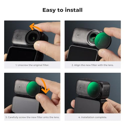 K&F CONCEPT ND CPL Filter Set Compatible with DJI Osmo Nano - style: ND8+ND16+ND32+ND64+ND256+CPL