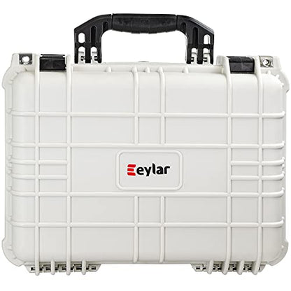 Eylar Standard 16" Gear, Equipment, Hard Camera Case Waterproof with Foam TSA Standards - color: White