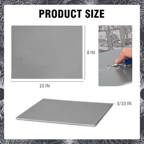 8 Pcs 8x10 Soft Linoleum Carving Block, Linocut Block for Printmaking, Gray - color: Gray, size: 8'' x 10'' 8 Pack