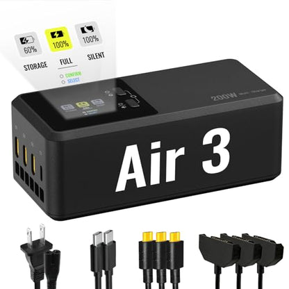 LKTOP 200W Air 3/Air 3S Parallel Charging Hub for DJI/Specta Air3 Series