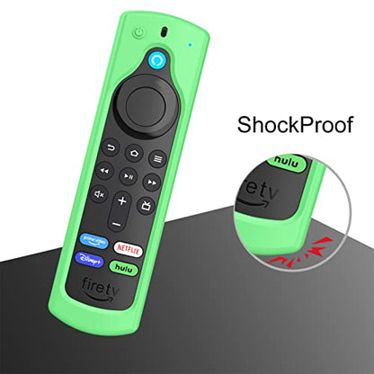 CaseBot Silicone Case for Alexa Voice Remote (2nd & 3rd Generation) - color: Green Glow in the Dark