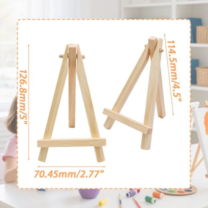 Uenhoy 12 Pcs Mini Wood Display Easel 5 Inch Small Wooden Easels - style: 5 Inch