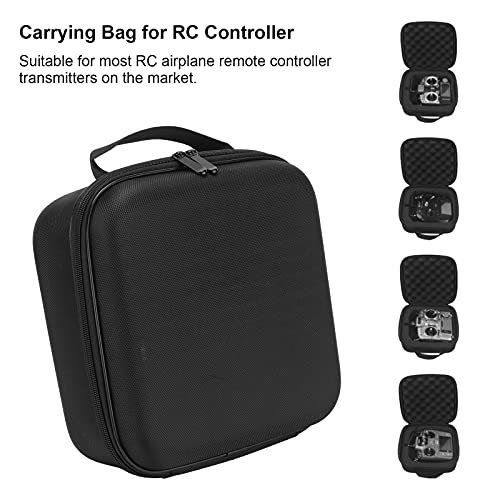 Universal Remote Controller Storage Bag, Durable Protective Nylon EVA Transmitter Case for Drone Pilots, RC Car Enthusiasts, Model Airplane Hobbyists, Aviation