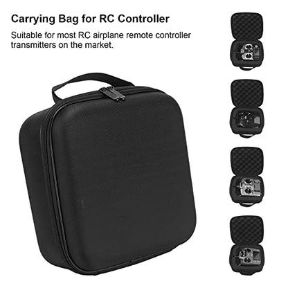 Universal Remote Controller Storage Bag, Durable Protective Nylon EVA Transmitter Case for Drone Pilots, RC Car Enthusiasts, Model Airplane Hobbyists, Aviation