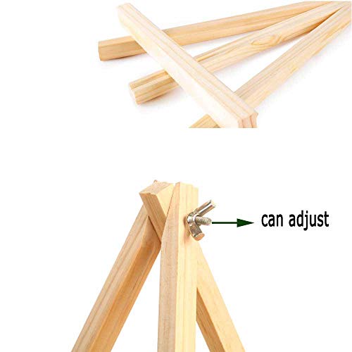 ANDES 9in Wood Tabletop Painting Easels 6 Pack, Arts & Crafts Display Stand - style: 6pack