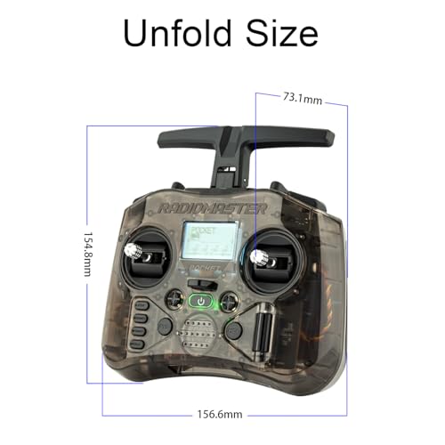 Radiomaster Pocket ELRS Transmitter, Hall Gimbal Portable Mode2 (Charcoal) - color: Charcoal-No Battery
