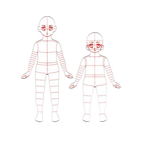 2Pcs Child's French Curve Ruler Sewing Humanoid Patterns Design, Clothing Measuring French Curve Rulers A4 Pattern Paper Draft Drawings - size: Child's Ruler (A4)