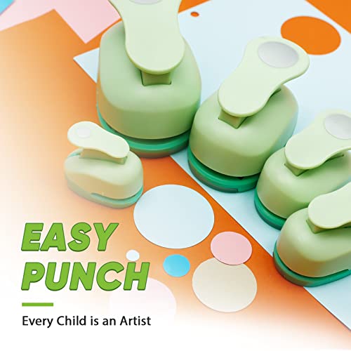 UCEC Circle Punch Craft Hole Punch for Paper Crafting 5 Different Size - color: circle, size: 5pack, 3/8+5/8+1+1.5+2in