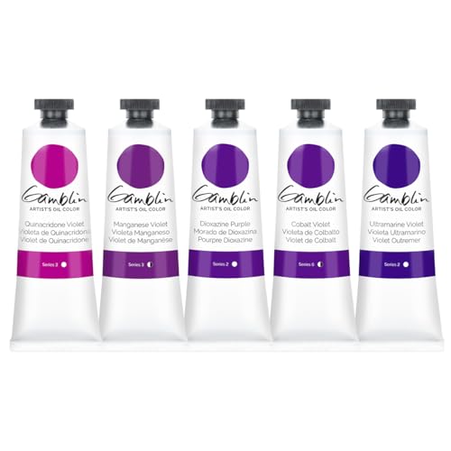 Gamblin Artist Oil Paint Set For Professionals - VIOLET SET - 37ml Tubes - color: Violet