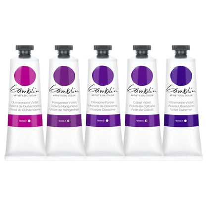 Gamblin Artist Oil Paint Set For Professionals - VIOLET SET - 37ml Tubes - color: Violet