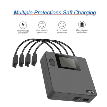 Hanatora LCD Charger with Storage Charge for DJI Air 3 Battery,Fast Multi Simultaneous Charging Hub Accessories
