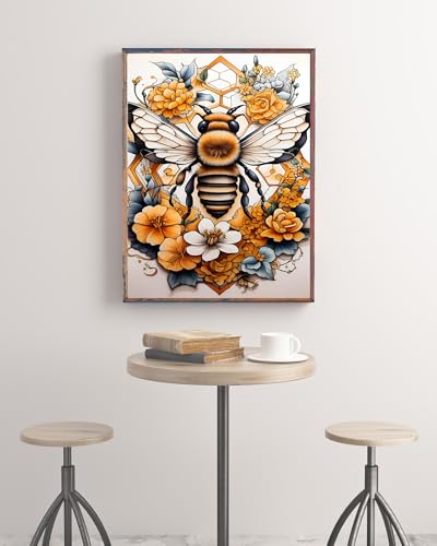 Bee Diamond Art Kits for Adults Beginners, 5D Diamond Painting for Adults - color: Bee