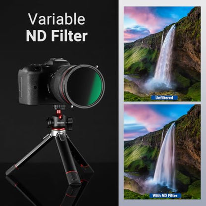 NEEWER 2 in 1 82mm Variable ND Filter (ND2-ND32) & CPL Filter - size: 82mm