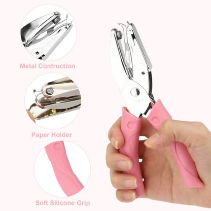 Rongon 1/16in & 1/8in Circle Shaped Hole Puncher, 2PCS Single Paper Punch - size: Small Circle & Middle Circle