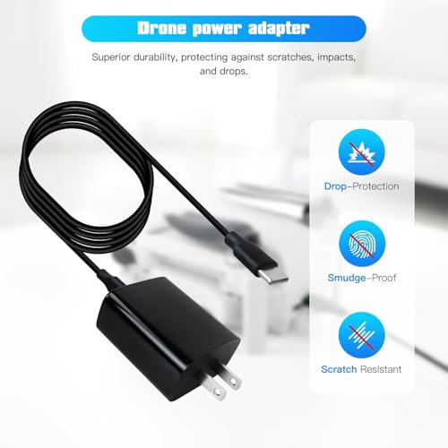 30W Power Adapter Charger for DJI Drone Mini 4K/ 4 Pro/ 3-Pro/ 3/ 3Pro Two-Way Charging Hub - Black - color: black