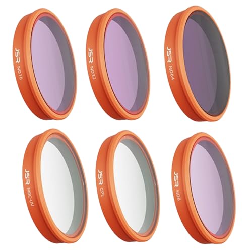 Coyktonty Osmo Action 6 Filter,Lens Filter Set for DJI Osmo Action 6 Camera,Waterproof, Oil-Resistant, Easy to Install (UV+CPL+ND8+ND16+ND32+ND64) - color: UV+CPL+ND8+ND16+ND32+ND64