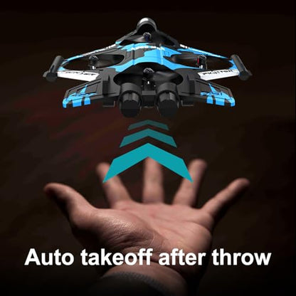 RC Plane with Camera,Build-in Screen,No Phone Needed,2 Batteries - color: screen blue
