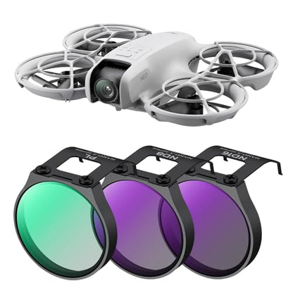 K&F CONCEPT ND & CPL Filter Set Compatible with DJI NEO, ND8 - style: CPL+ND8+ND16