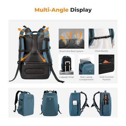 K&F CONCEPT Camera Backpack,Hardshell Photography DSLR Camera Bag - color: Blue