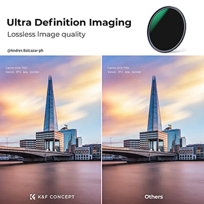 K&F CONCEPT 105mm ND1000 (10-Stop Fixed Neutral Density Filter) Lens Filter - size: 105mm