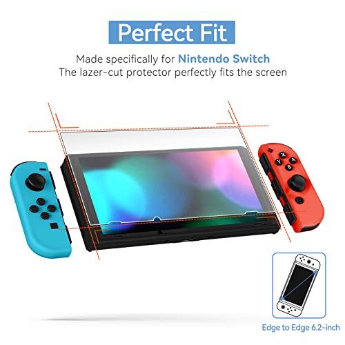 ivoler Screen Protector [2 Pack] Matte Tempered Glass for Nintendo Switch 6.2 inch, Matte Anti Glare Screen Protector with [Alignment Frame] Anti-Scratch Full Coverage Guard for Nintendo Switch - size: Nintendo Switch 6.7''