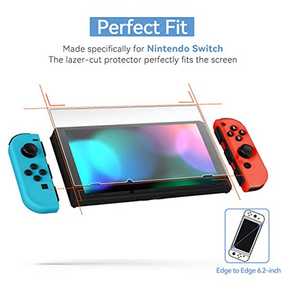 ivoler Screen Protector [2 Pack] Matte Tempered Glass for Nintendo Switch 6.2 inch, Matte Anti Glare Screen Protector with [Alignment Frame] Anti-Scratch Full Coverage Guard for Nintendo Switch - size: Nintendo Switch 6.7''
