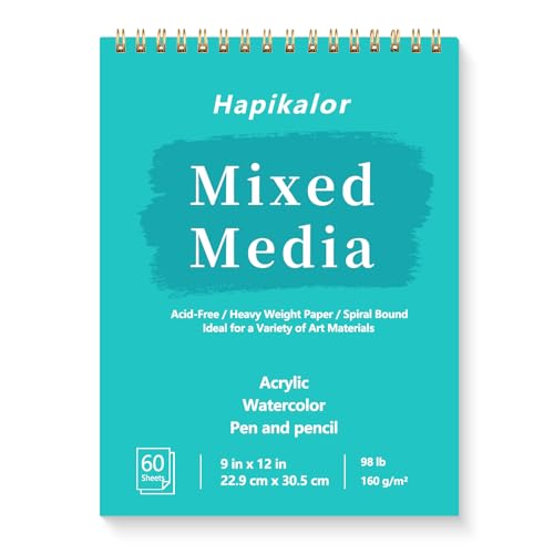 Mixed Media Sketchbook 9"x12" Multimedia Sketchbook, 60 Sheets Sketch Book - size: 9" x 12"(60 Sheets)