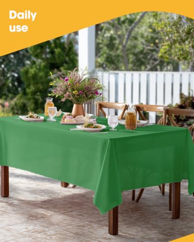 Niuara Green Plastic Table Cloth Disposable, 4 Pack, 54 x 108 in - color: Green, size: 54" x 108" - 4 Packs