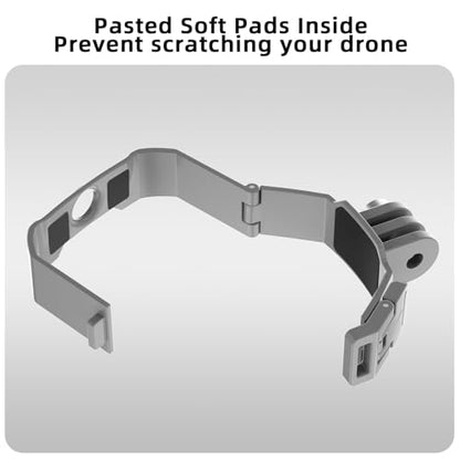 Action Camera Mount Holder + Strobe Light Searchlight for DJI Mini 5 Pro, Drone Gimbal Top Mount Kit Extension Bracket with 1/4" Screw Adapter (Mounting Bracket + Searchlight Bundle) - color: Mounting Bracket + Searchlight Bundle