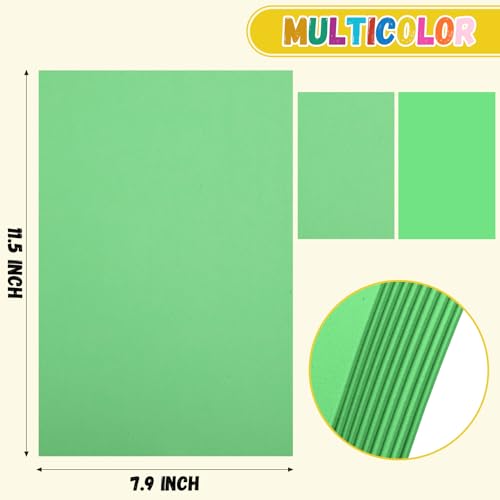 10 Pack Eva Foam Sheets Craft 8 x 12 inch (Green) - color: Green