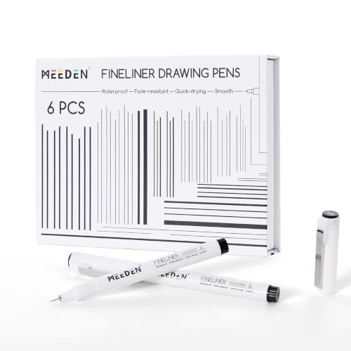 MEEDEN Micro Fineliner Drawing Pens: 0.05mm Needle Nib, 6 Pack, Black Ink - style: 0.05mm Needle Nib