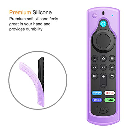 CaseBot Silicone Case for Alexa Voice Remote (2nd & 3rd Generation) - color: Purple Glow in the Dark